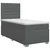 vidaXL Postelja boxspring z vzmetnico Temno siva 90 x 200 cm Blago