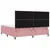 LED Box Spring Krevet Ružičasta 200 x 200 cm Baršun