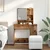 Toaletni stol s ogledalom Staro drvo 86,5x35x136 cm