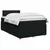 vidaXL Postelja boxspring z vzmetnico Črna 120 x 190 cm Blago