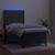Vidaxl Box spring postelja z vzmetnico LED temno siva 90x200 cm žamet