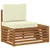 Set vanjskih sofa s jastukom 2 Komad Prirodna i krem