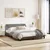 Vidaxl Posteljni okvir Dover taupe 160x200 cm blago