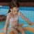 Swim Essentials Dvodelni kupaći kostim za devojčice, Kajsija-beli