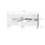Hanah Home Komoda Milan 180x80x40cm Belo-Zlatna