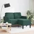 Sofa 2-sjed s ležaljkom u obliku slova L tamnozelena 125 cm