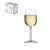 Komplet 6kos kozarcev za belo vino Pure 280ml 68563