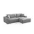 Atelier del Sofa Ugaona garnitura Pirlo 145x43x206cm Svetlosiva