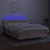 Vidaxl Box spring postelja z vzmetnico LED krem 140x190 cm blago