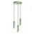 Opviq Luster Kesik-6916, 75-114cm, 40 cm, 3xE27, Zeleni