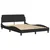 Krevet s madracem Dover crni 120 x 200 cm baršunasti