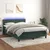 Vidaxl Box spring postelja z vzmetnico LED tem. zelena 140x200cm žamet