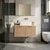 Kopalniška omarica pod umivalnikom Rea Core 80cm Beige