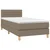 Vidaxl Box spring postelja z vzmetnico taupe 90x190 cm blago