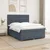 vidaXL Postelja boxspring z vzmetnico Temno siva 140 x 200 cm Žamet