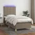 Vidaxl Box spring postelja z vzmetnico LED taupe 80x200 cm blago