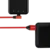 shumee Kabel LogiLink USB-C 90° na USB-A, 1 m, rdeč, 3A, hitro polnjenje