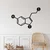 WallXpert metalni zidni ukras 5113, strukturna formula molekula serotonina, 90 x 63 cm, crni