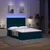 Ottoman krevet s madracima i LED diodama tamnoplavi 140x200 cm baršun