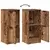 Komoda boja staro drvo 30 x 30 x 70 cm od konstruiranog drva