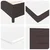Vidaxl LED Box Spring Postelja Temno rjava 140 x 200 cm blago