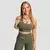 GymBeam Combat Sports Bra Olive Grey
