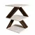 Hanah Home pomoćni sto Albeni, 29,6 cm, travertin / orah