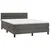 Vidaxl Box spring postelja z vzmetnico temno siva 140x200 cm žamet