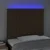 LED uzglavlje tamnosmeđe 80x5x118/128 cm od tkanine