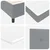 Vidaxl LED Box Spring Postelja Svetlo siva 140 x 200 cm blago