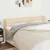Vidaxl Vzglavje z ušesi krem 163x23x78/88 cm blago