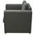 Trodijelni set sofa od tkanina tamnosivi