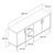 Hanah Home Komoda Exxen 180x80x45cm Orah
