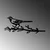 Aberto Design Dekorativna figura Bird On The Branch 05, 50x20 cm, 1.5 mm