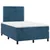 Box spring krevet s madracem tamnoplavi 120 x 200 cm baršunasti