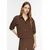 COMMA Bluza temno rjava