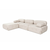 ATELIER DEL SOFA Ugaona garnitura Doblo 3 Seater with Pouffe (L1 O1 1R Pouffe) Light Brown