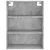 Visoka komoda siva betona 69,5x32,5x180 cm konstruirano drvo