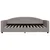 Greatstore Raztegljiva postelja taupe 100x200 cm blago