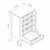 Hanah Home komoda Marlo 20486, 63 cm, Derin Sepet