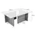 Hanah Home Klub sto Vetrino, 105x65x40cm, Crni