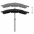 shumee Vrtni vrtni dežnik 200x130 cm črn