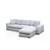 Atelier del Sofa Ugaona garnitura Loop 12 95x85x290cm Svetlosiva