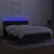 Krevet box spring s madracem LED crni 140x190 cm od tkanine