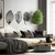 WallXpert metalni zidni ukras RT-NMD-078, tri lista sa šarom nerava, 3 dela, 58,5 x 36 cm, crni