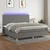 Krevet box spring s madracem LED tamnosivi 200x200 cm tkanina