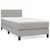 vidaXL Box spring postelja z vzmetnico svetlo siva 90x200 cm blago