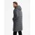 Ombre Mens long quilted jacket with lapels and lining - graphite