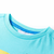 vidaXL Otroška majica s kratkimi rokavi turkizna 104, (21037506)