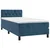 Vidaxl Box spring postelja z vzmetnico temno modra 80x200 cm žamet